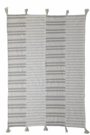 Χαλί Lotus Cotton Kilim 066 Grey/White 100X160 Royal Carpet - Image 1