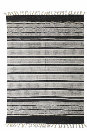 Χαλί Lotus Cotton Kilim 338 Black 70X140 Royal Carpet - Image 1
