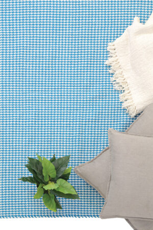 Χαλι Urban Cotton Kilim Houndstooth Caribbean Sea 70X140 Royal Carpet - Image 3
