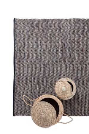 Χαλι Urban Cotton Kilim Venza Black 70X140 Royal Carpet - Image 3
