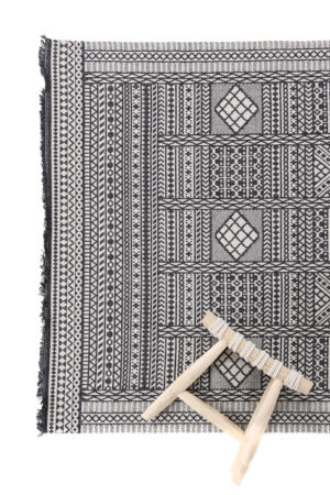Βαμβακερό Χαλί Casa Cotton 22094 Black 157X230 Royal Carpet - Image 3