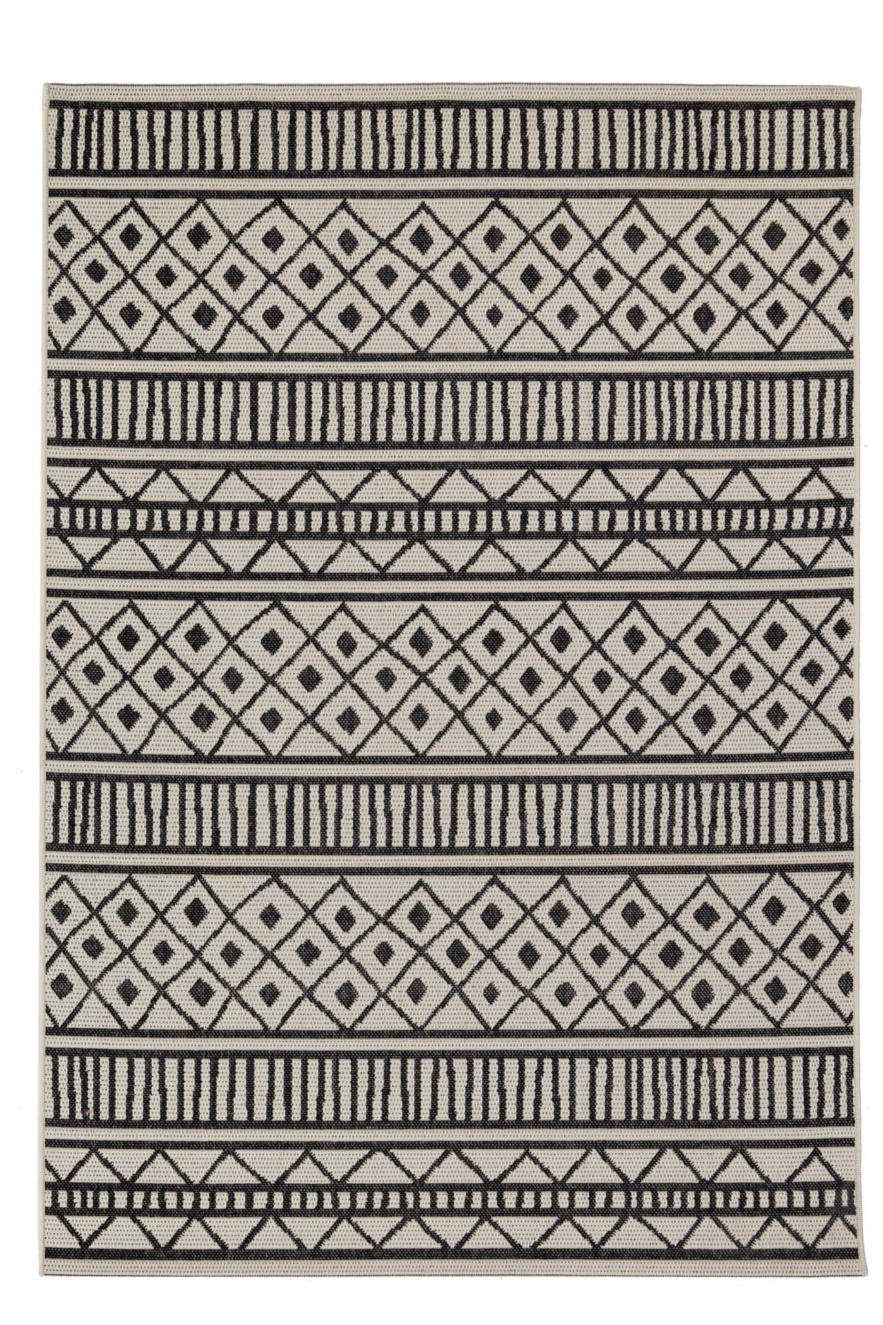 Ψαθα Flox 3603W Black 160X235 Royal Carpet