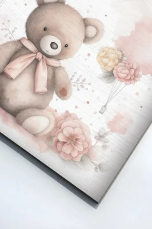 Bear With Flowers ξύλινο κάδρο (21231) - Image 3