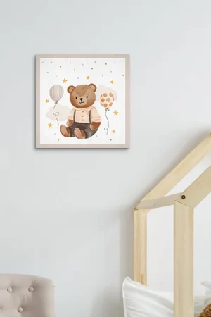 Bear Birthday ξύλινο κάδρο (21240) - Image 1