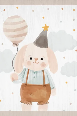 Rabbit Birthday ξύλινο κάδρο (21241) - Image 2