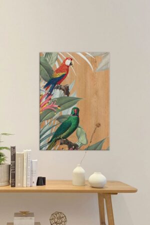 Red & Green Parrots πίνακας διακόσμησης L (21658) - Image 1