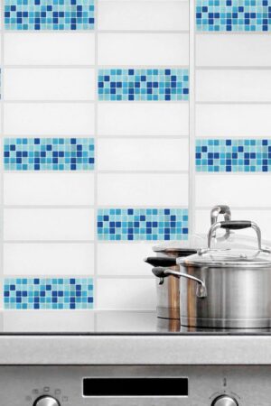 Tile Light Blue πλακάκια διακόσμησης τοίχων κουζίνας & μπάνιου (31314) - Image 3