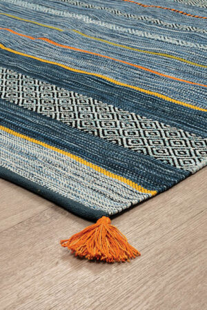 Καλοκαιρινό Χαλί Antique Kilim 7070 Blue 70x190 New Plan - Image 3