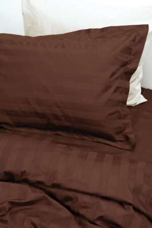 Σετ Υπέρδιπλα Σεντόνια 240x270 SATIN STRIPES BRUNETTE - Image 2