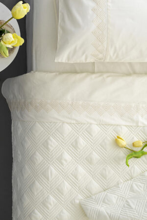 Σετ Κουβερλί & Σεντόνια Wedding Collection 240x260 WEL011 IVORY - Image 1