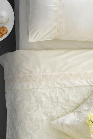 Σετ Κουβερλί & Σεντόνια Wedding Collection 240x260 WEL013 IVORY - Image 1