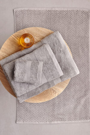 Σετ Πετσέτες & Πατάκι Towels Collection ROD GREY - Image 1