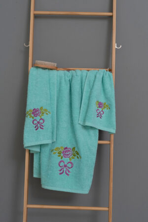 Σετ Πετσέτες Towels Collection ROSELIA TURQUOISE - Image 1