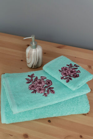 Σετ Πετσέτες Towels Collection FLORENZA TURQUOISE - Image 1