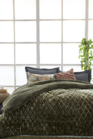 Κουβερτοπάπλωμα King Size 240x260 NADINE KHAKI - Image 1