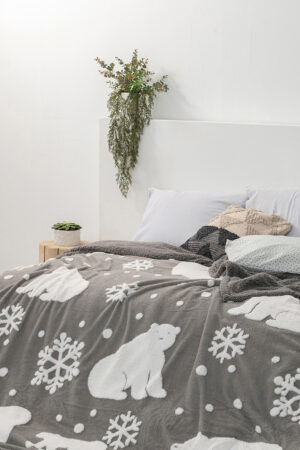 Κουβέρτα Fleece 220x240 POLO GREY - Image 3