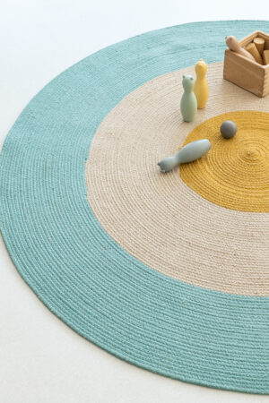Χαλάκι Kids Decor Ø140cm TRICOLORE AQUA - Image 3