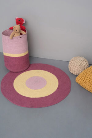 Χαλάκι Kids Decor Ø140cm TRICOLORE PINK - Image 2
