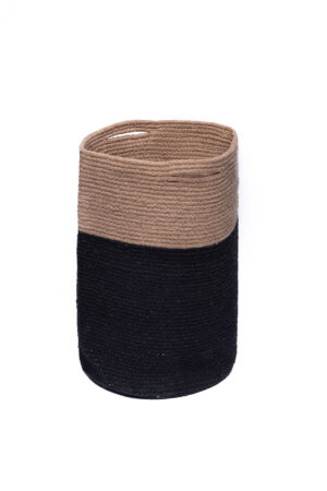 Διακοσμητικο Καλάθι Με Χερουλια Home Decor 30x45 KEG BLACK BLACK - Image 1