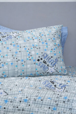 Ζευγος Μαξιλαροθηκες Φωσφοριζέ 50x70 CLUSTER BLUE - Image 1