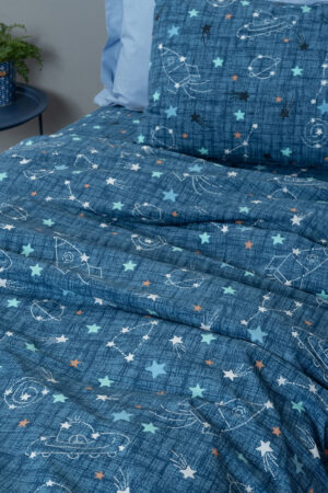 Ζευγος Μαξιλαροθηκες Φωσφοριζέ 50x70 COMET BLUE - Image 1