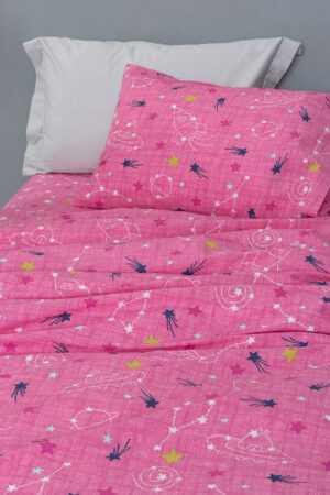 Ζευγος Μαξιλαροθηκες Φωσφοριζέ 50x70 COMET FUCHSIA - Image 1