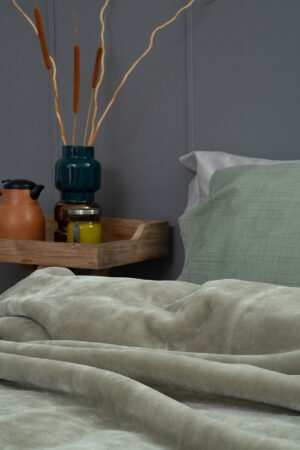 Κουβερτα Βελουτε 160x220 DREAM VELOUR/2 OLIVE - Image 2