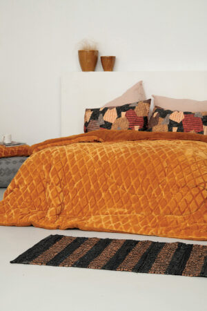 Κουβερτοπάπλωμα King Size 240x260 NADINE/2 YELLOW - Image 3