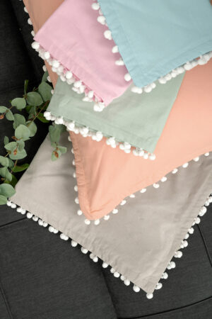 Ζεύγος Μαξιλαροθήκες Oxford 50x70 PON-PON ROSE - Image 2