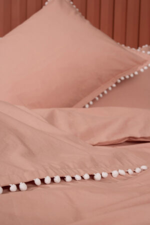 Ζεύγος Μαξιλαροθήκες Oxford 50x70 PON-PON ROSE - Image 1