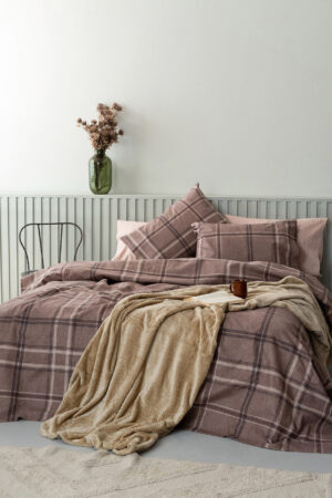 Σετ Σεντονια Υπέρδιπλα Flannel Beauty 240x265 FB0213 Με Λάστιχο - Image 1