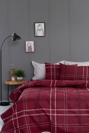 Σετ Μονά Σεντόνια Flannel Beauty 170x265 FB0212 Με Λάστιχο - Image 1