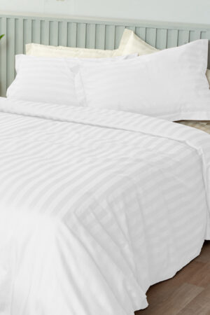 Σεντονι Υπέρδιπλο 240x270 SATIN STRIPES HS WHITE - Image 1