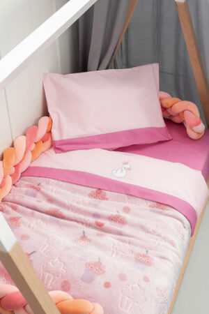 Σετ Σεντονια Κουνιας Baby Joia 130x180 BJ525 PINK - Image 3