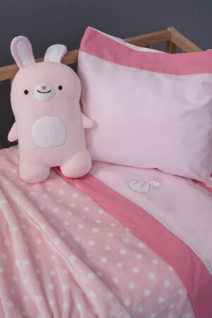 Σετ Σεντονια Κουνιας Baby Joia 130x180 BJ525 PINK - Image 2