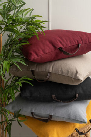 Μαξιλαρα Δαπεδου Με Λαβη Home Décor 60x60 BRAGI BORDEAUX - Image 2