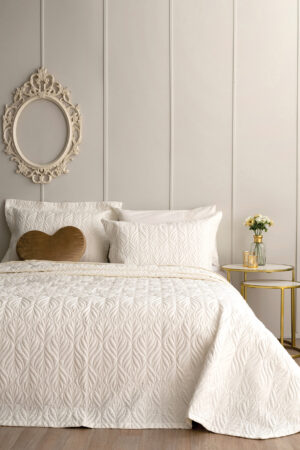 Σετ Κουβερλί & Σεντόνια Wedding Collection 240x260 WEL016 IVORY - Image 1