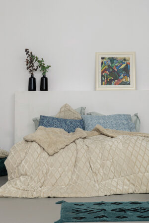 Κουβερτοπαπλωμα King Size 240x260 NADINE/2 CREAM - Image 1