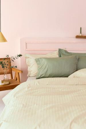 Ζεύγος Μαξιλαροθήκες Oxford 52x75 Sateen Riga CREAM - Image 2