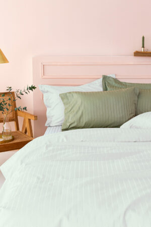 Ζεύγος Μαξιλαροθήκες Oxford 52x75 Sateen Riga WHITE - Image 2