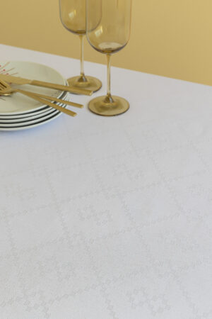 Τραπεζομάντηλο Αλεκιαστο Formal Dinner 175x320 LUPO WHITE - Image 1