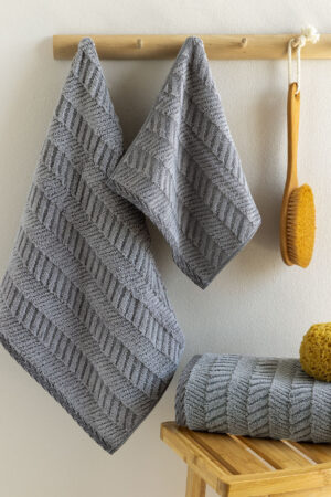Πετσέτα Προσώπου Towels Collection 50x90 TRAVIS GREY - Image 1