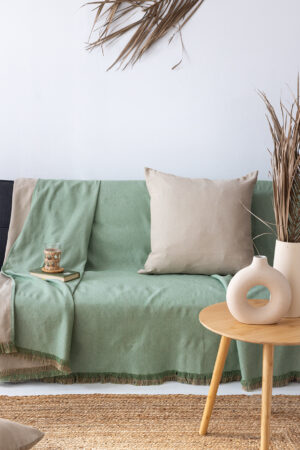 Διακοσμητικη Μαξιλαροθηκη 55x55 OBA/2 GREEN/BEIGE - Image 1