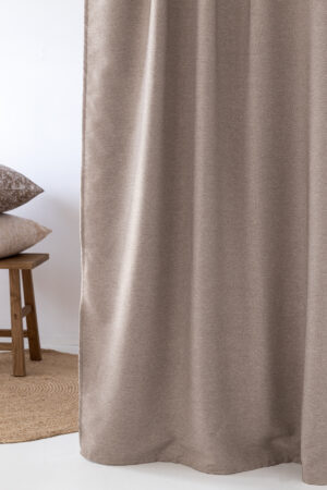 Κουρτίνα Με Τρουκς 140x260 CRESS BEIGE - Image 2