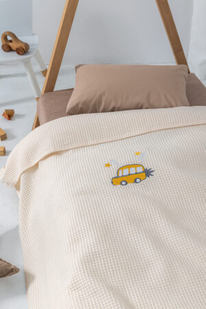 Κουβέρτα Πικέ Κούνιας Baby Blankets 100x150 CANDY/2 CREAM - Image 1