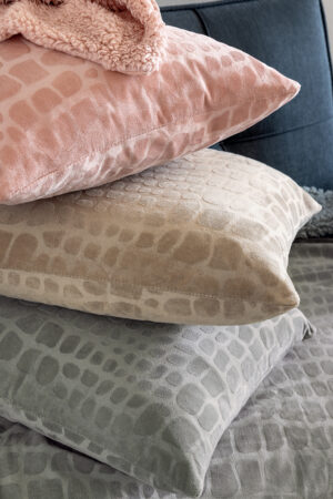 Διακοσμητική Μαξιλαροθήκη Home Décor 45x45 FLO GREY - Image 2
