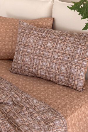 Σετ Μονά Σεντόνια Flannel Beauty 170x265 FB0229 Με Λάστιχο - Image 2