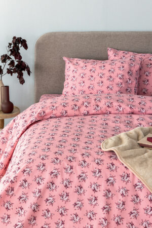 Σετ Μονά Σεντόνια Flannel Beauty 170x265 FB0231 Με Λάστιχο - Image 1