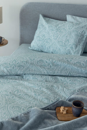 Σετ Μονά Σεντόνια Flannel Beauty 170x265 FB0232 Με Λάστιχο - Image 2