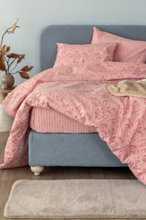 Σετ Μονά Σεντόνια Flannel Beauty 170x265 FB0233 Με Λάστιχο - Image 1